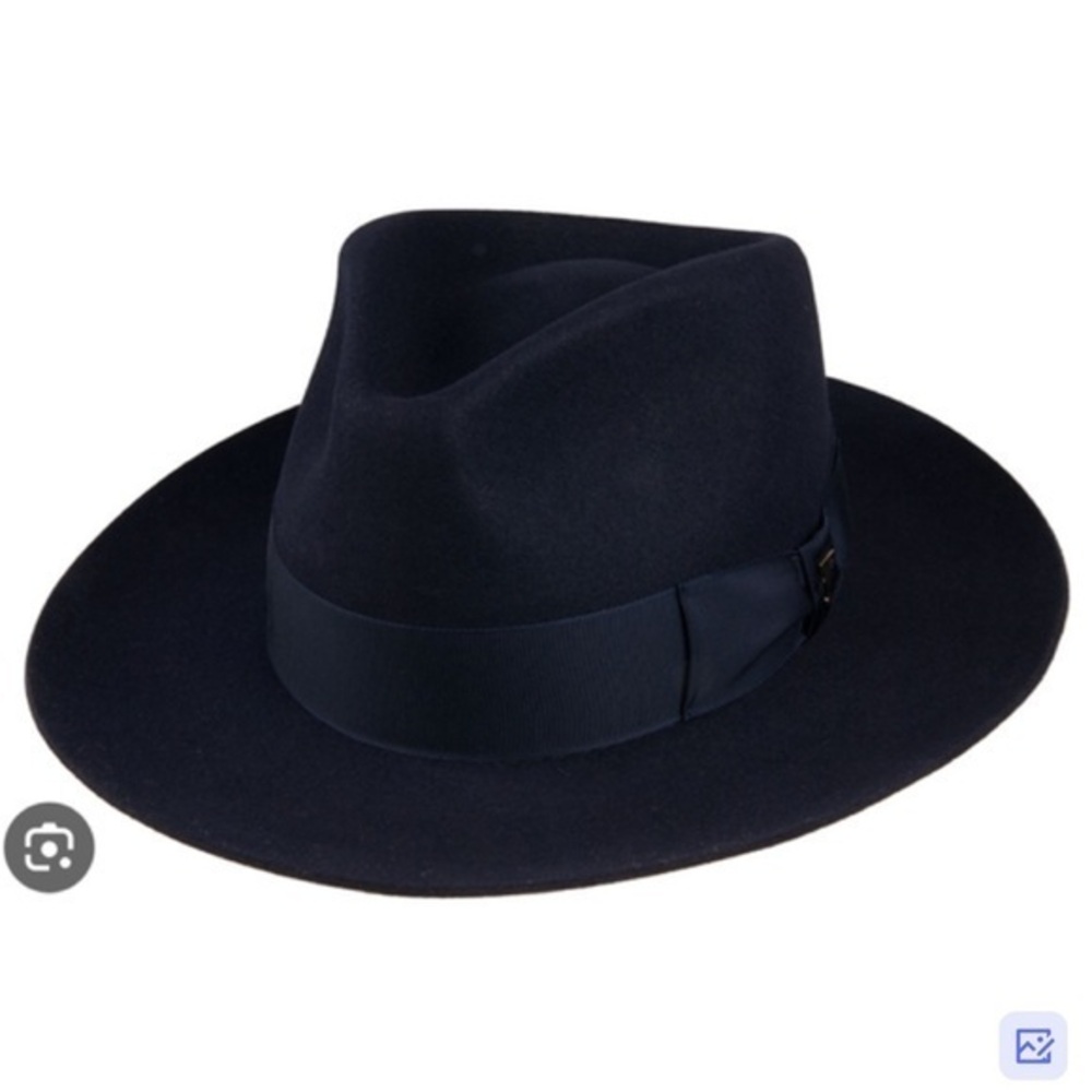 Hermes Feutre Paris Fedora Hat in navy
